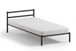 Кровать односпальная Мета с матрасодержателем, Чёрный, Квадрат (Россия)