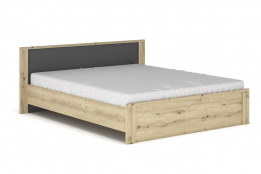 Кровать двуспальная как часть комплекта Доминика, Серый, MEBEL SERVICE (Украина)