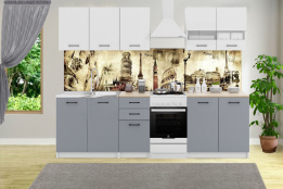 Комплект мебели для кухни Сет 2000, Белый/Серый, Анрэкс(Беларусь)