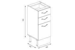 Шкаф-стол 400,3Я как часть комплекта Классика 3.1, Дуб Млечный, Фант Мебель (Россия)