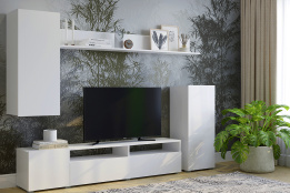 Стенка Лира ЛДСП, Белый, Горизонт (Россия)