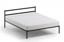 Кровать двуспальная Мета, Чёрный, Квадрат (Россия)