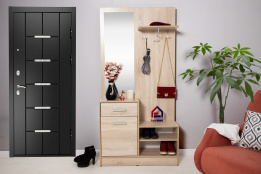 Шкаф прихожая пристенный 1Д  Дебора, Дуб Сонома, Стендмебель (Россия)