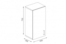 Шкаф кухонный 400, 1Д  как часть комплекта Оля, Ольха, MEBEL SERVICE (Украина)