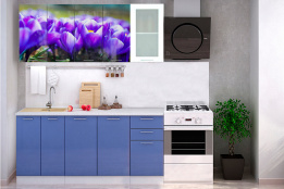 Комплект мебели для кухни Подснежник МДФ фотопечать 1800, Рисунок Светлый, Стендмебель(Россия)