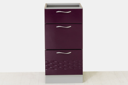 Шкаф-стол 400,3Я как часть комплекта Волна, Баклажан, СВ Мебель (Россия)