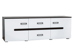 Тумба под ТВ 2Д 2Я, коллекции Вегас, Белый Белый, Горизонт (Россия)