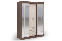 Шкаф для одежды 4Д  Лидер 1М-К, Шимо светлый, Стендмебель (Россия)