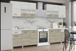 Комплект мебели для кухни Тренд 2600, Крафт белый/серый, Горизонт(Россия)