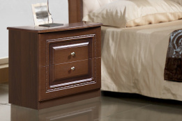 Тумба прикроватная 2Я как часть комплекта Любава 5, Дуб Молочный, Форест Деко Групп (Беларусь)