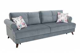 Диван прямой раскладной Мирта, ТД315 Серый, Нижегородмебель и К (Россия)