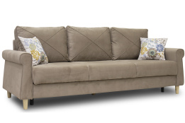 Диван прямой раскладной Иветта, ТД353 Орех, Нижегородмебель и К (Россия)