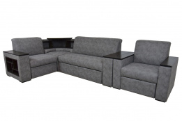 Комплект мягкой мебели Плаза 3, Серый, Нижегородмебель и К(Россия)