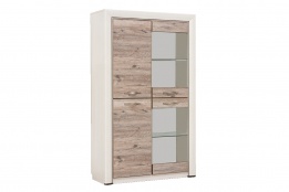 Шкаф витрина  4Д  (Olivia 2V2D) коллекции Оливия, Дуб Анкона, Анрэкс (Беларусь)