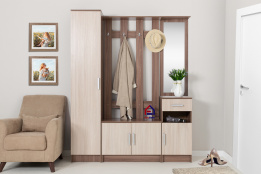 Шкаф прихожая 4Д , модульной системы Машенька 1, Шимо светлый, Стендмебель (Россия)