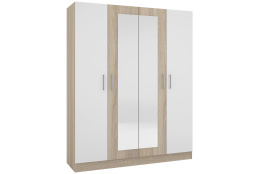 Шкаф для одежды 4Д  Уют 1, Белый, Горизонт (Россия)