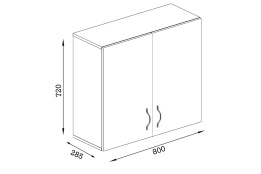 Шкаф-стол 800, 2Д  как часть комплекта Империя, Белый, MEBEL SERVICE (Украина)