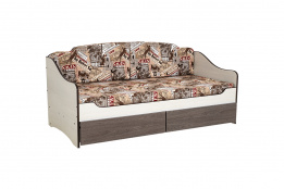 Кровать односпальная Омега 18, Ясень Анкор светлый, Фант Мебель (Россия)