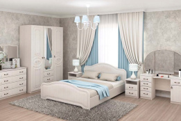 Кровать двуспальная, модульной системы Кэт 6, Сандал, Диал (Россия)