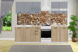 Комплект мебели для кухни Сет 2000, Серый/Дуб Мадура, Анрэкс(Беларусь)