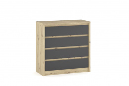 Комод 4Я как часть комплекта Доминика, Серый, MEBEL SERVICE (Украина)