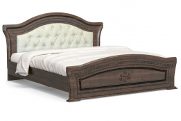 Кровать двуспальная как часть комплекта Милано, Вишня Портофино, MEBEL SERVICE (Украина)