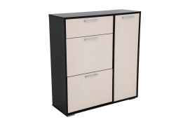 Тумба для обуви 3Д 1Я, модульной системы Дели, Венге/Дуб Линдберг, Стендмебель (Россия)