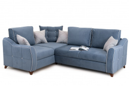 Диван угловой раскладной Френсис, ТД263 Синий, Нижегородмебель и К (Россия)