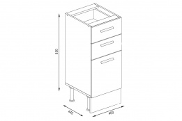 Шкаф-стол 400,3Я как часть комплекта Лофт, Крафт серый, Фант Мебель (Россия)