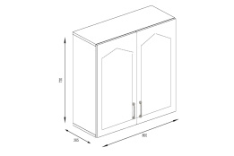 Шкаф кухонный 800, 2Д  как часть комплекта Оля NEW, Ольха, MEBEL SERVICE (Украина)