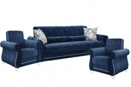 Комплект мягкой мебели Роуз, Синий, Нижегородмебель и К(Россия)