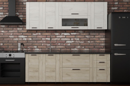 Комплект мебели для кухни Лофт 2000, Крафт белый/серый, Фант Мебель(Россия)