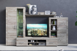 Стенка Джерси, Дуб Крафт/Серый, Империал (Россия)