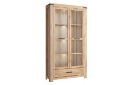 Шкаф витрина 2Д  Мортиз, Дуб Вотан, Анрэкс (Беларусь)