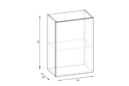 Шкаф кухонный 500, 1Д  как часть комплекта Тренд, Арктик, Горизонт (Россия)