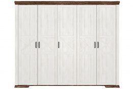 Шкаф для одежды 5Д  Марсель, Ясень Снежный, БРВ Брест (Беларусь)