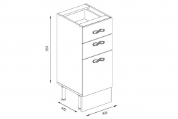 Шкаф-стол 400,3Я как часть комплекта Прованс, Песочное дерево, Фант Мебель (Россия)