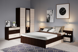 Комплект мебели для спальни Алена, Дуб Молочный, Империал(Россия)