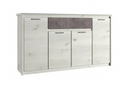 Тумба традиционная 4Д 1Я Бьерк, Ольха Полярная/Оникс, Анрэкс (Беларусь)