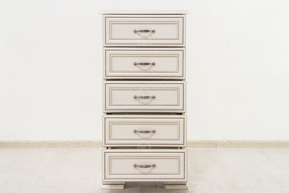 Комод 5Я (Tiffany 5S/50), коллекции Тиффани, Вудлайн Кремовый, Анрэкс (Беларусь)