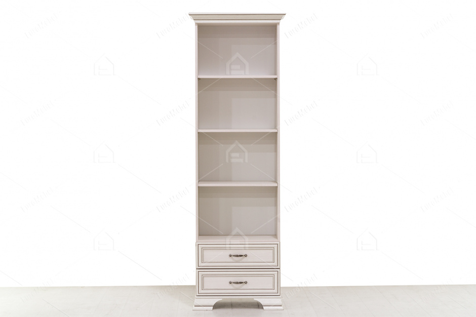 Шкаф стеллаж2Я (Tiffany 2S), коллекции Тиффани, Вудлайн Кремовый, Анрэкс (Беларусь)