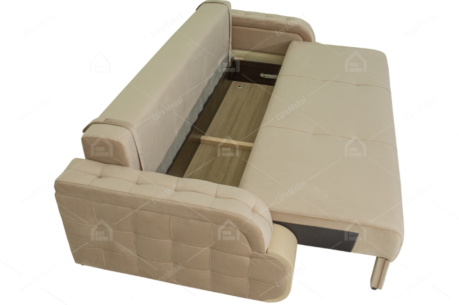 Диван прямой раскладной Антей, GROUND 01(бежевый)/MIKAELA BEIGE/ FROZEN 11, АСМ Элегант (Россия)