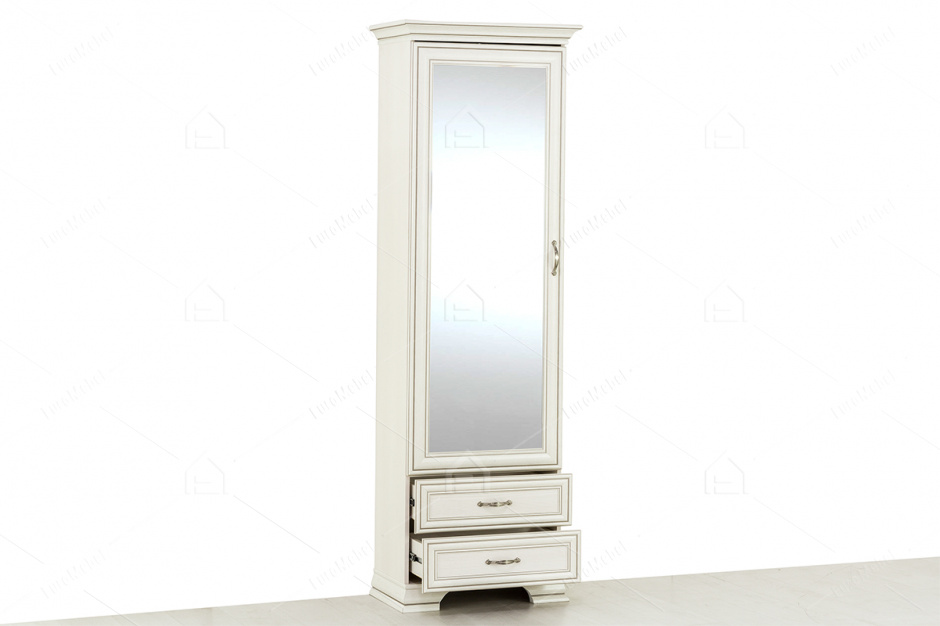 Шкаф пенал 1Д  (Tiffany 1Z2S), коллекции Тиффани, Вудлайн Кремовый, Анрэкс (Беларусь)