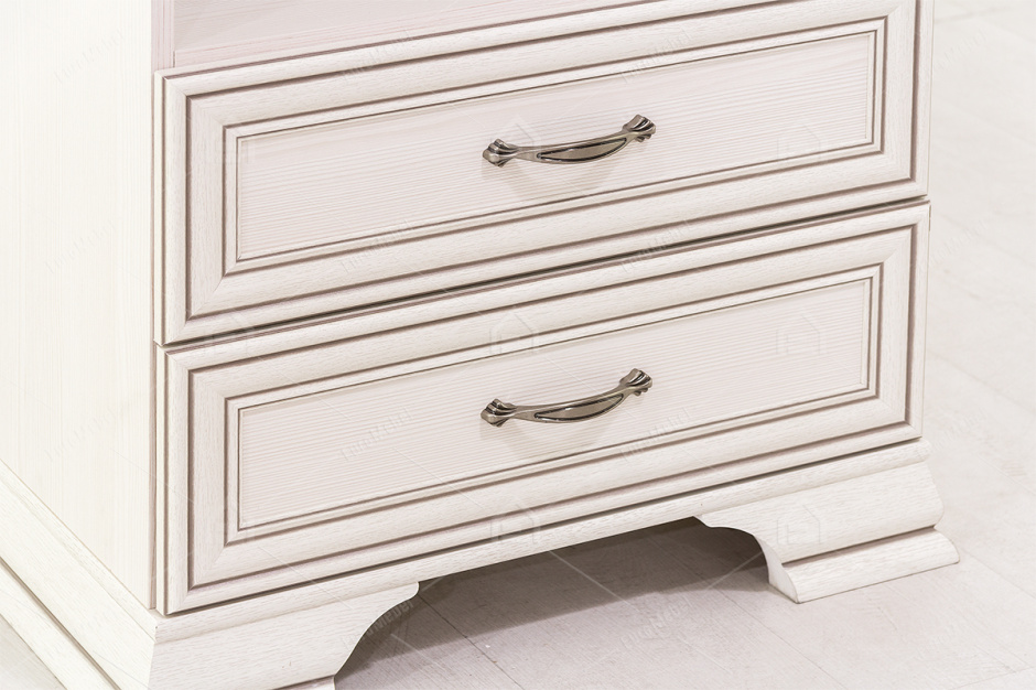 Шкаф стеллаж2Я (Tiffany 2S), коллекции Тиффани, Вудлайн Кремовый, Анрэкс (Беларусь)