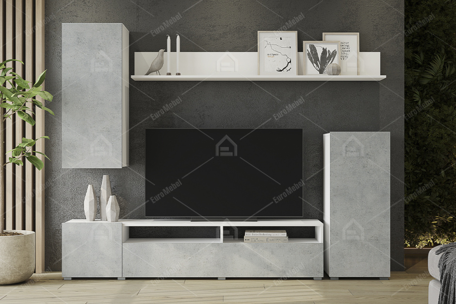 Стенка Лира ЛДСП, Бетон, Горизонт (Россия)