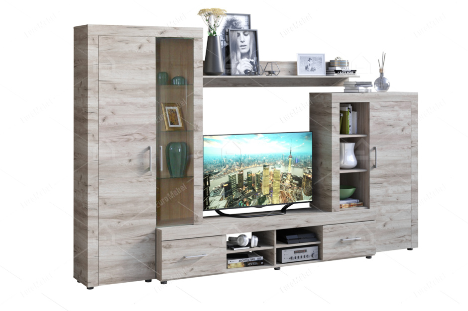 Стенка Джерси, Дуб Крафт/Серый, Империал (Россия)