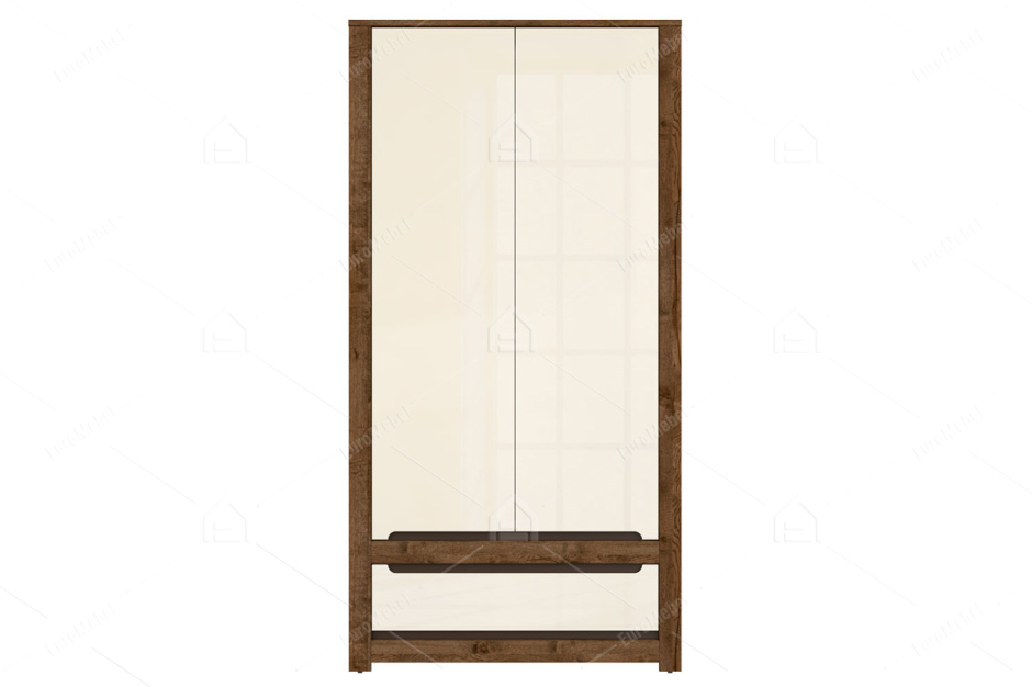 Шкаф для одежды 2Д  Русо, Жемчужный глянец, БРВ Брест (Беларусь)