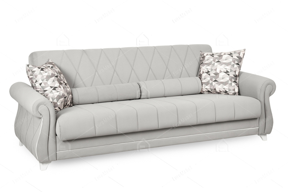 Диван прямой раскладной Роуз, ТД414 Лайт Грей, Нижегородмебель и К (Россия)