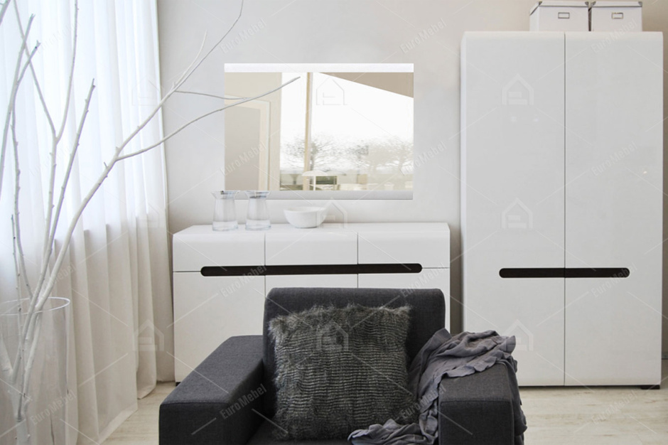 Зеркало панель, коллекции Ацтека, Белый Блеск, БРВ Брест (Беларусь)