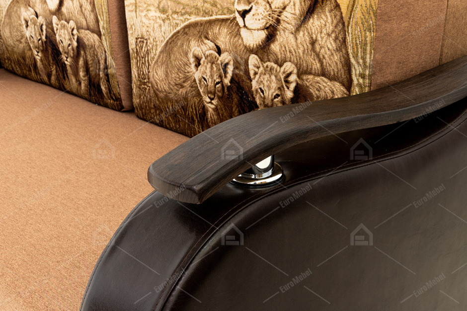 Диван прямой раскладной Аквамарин 7, КупонАфрикаЛьвы/MOBI11Диван, АСМ Классик (Россия)